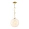 Designers Fountain Wine Flower 60 Watt 1-Light Brushed Gold Glam Pendant Light with White Art Glass Shade D329M-11P-BG - alternate 2
